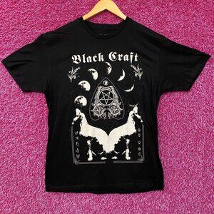 Black Craft Phases of The Moon Dark Astrology T-Shirt L